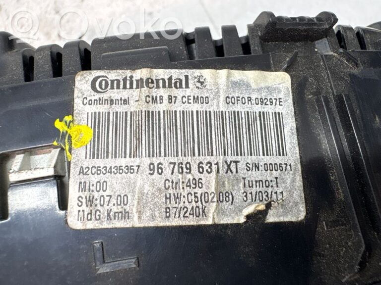 Compteur de vitesse tableau de bord