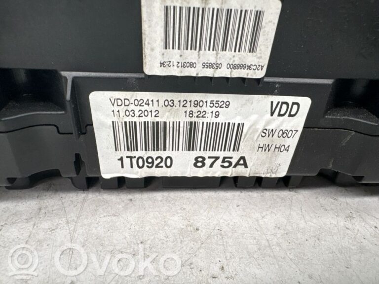 Compteur de vitesse tableau de bord